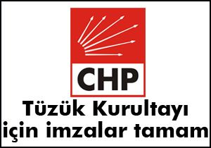 CHP de tüzük kurultayı için imzalar tamam
